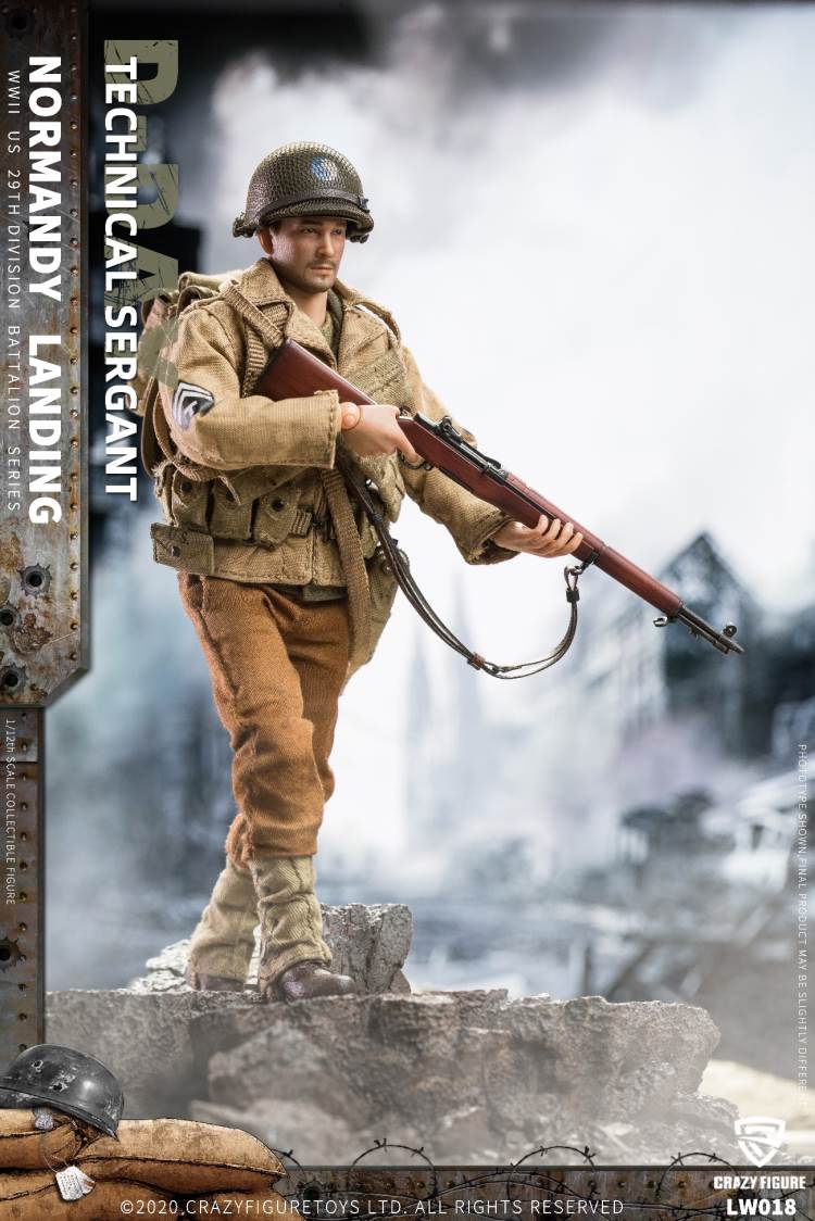 1/12  WWII U.S. 29th division D-Day  Technical Sergant