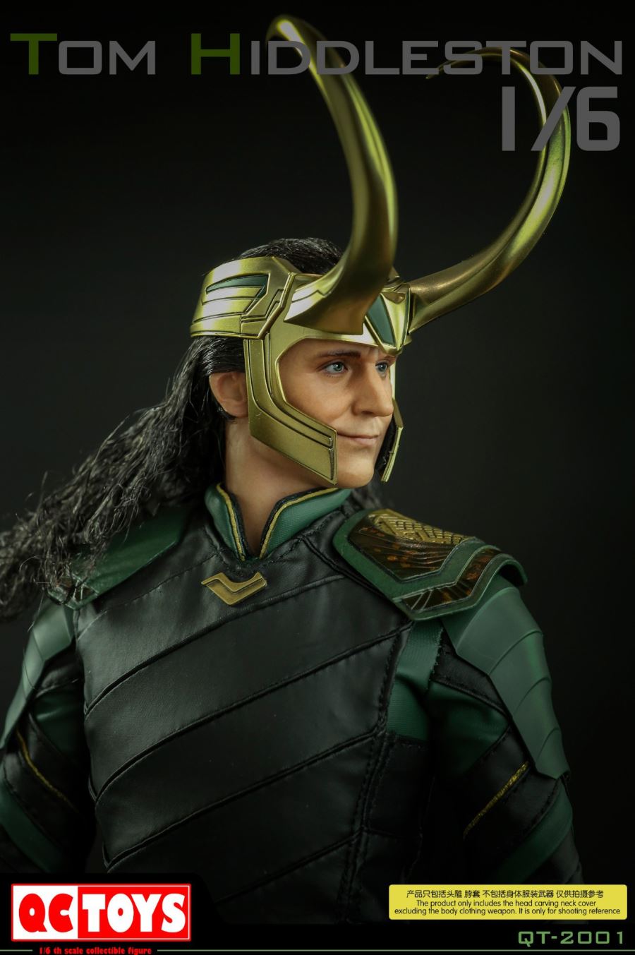 1/6 Loki Hair Carving Head