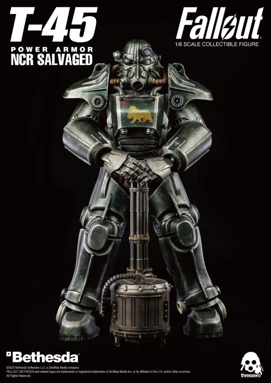 1/6 Fallout : T-45 NCR Rescue Power Armor NCR SALVAGED