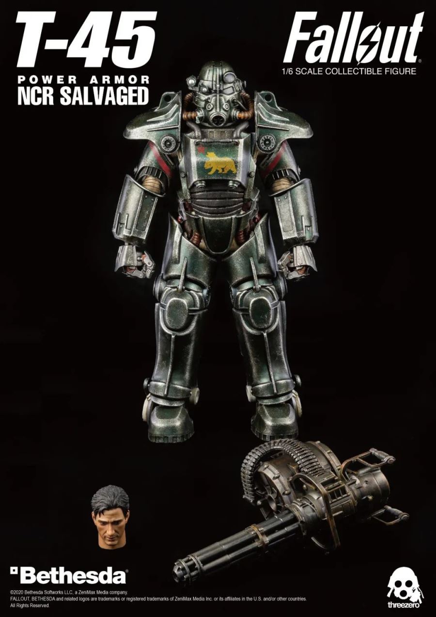 1/6 Fallout : T-45 NCR Rescue Power Armor NCR SALVAGED