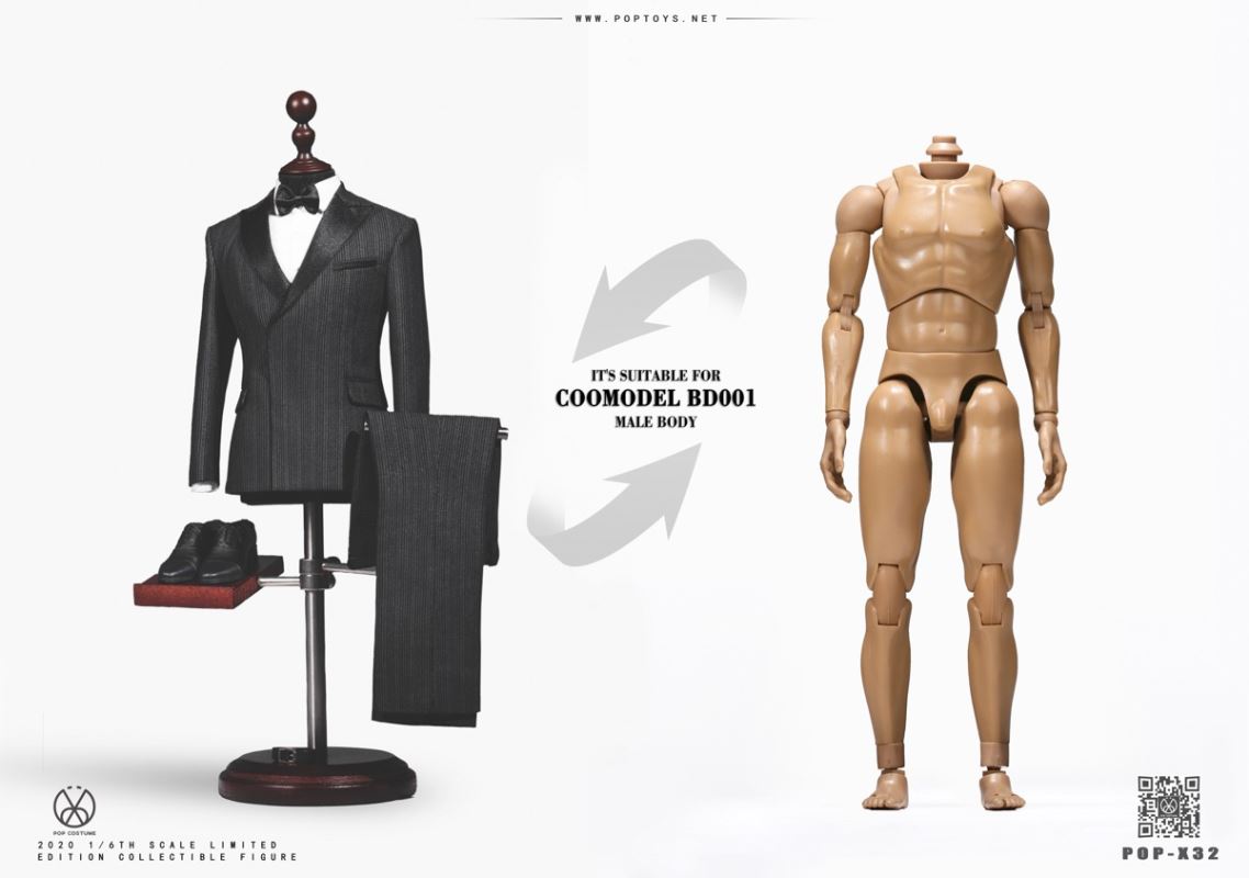 1/6 Series-High-definition POP-X32 men's striped suits
