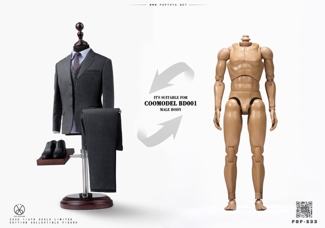 1/6 Series-High-definition POP-X32 men's striped suits