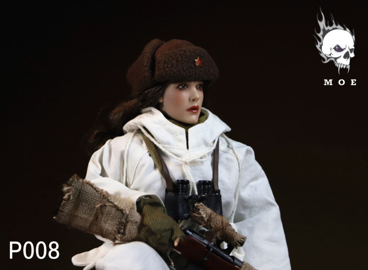 1/6 WW2 WW2 Soviet snow camouflage female sniper suit