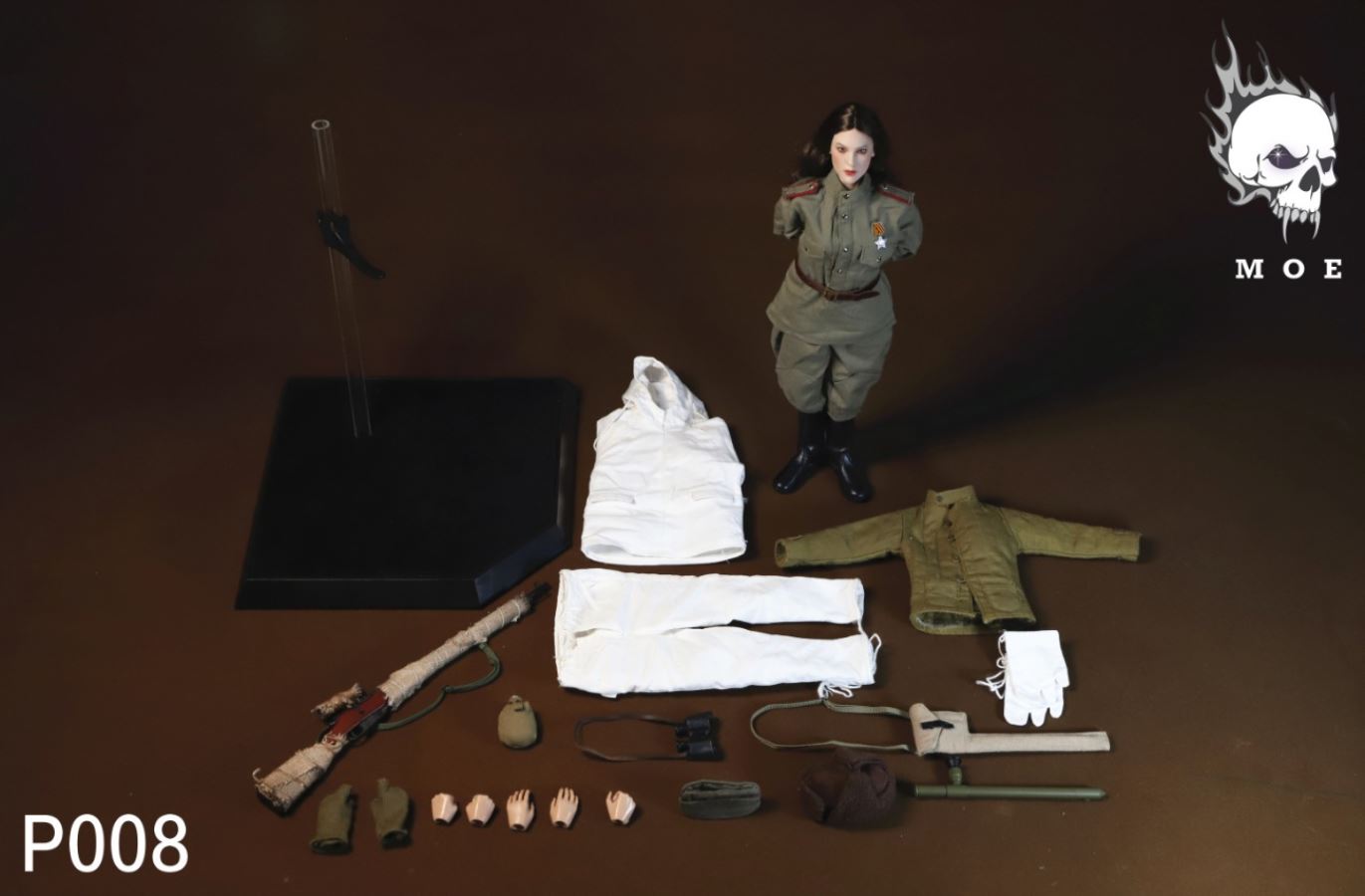 1/6 WW2 WW2 Soviet snow camouflage female sniper suit