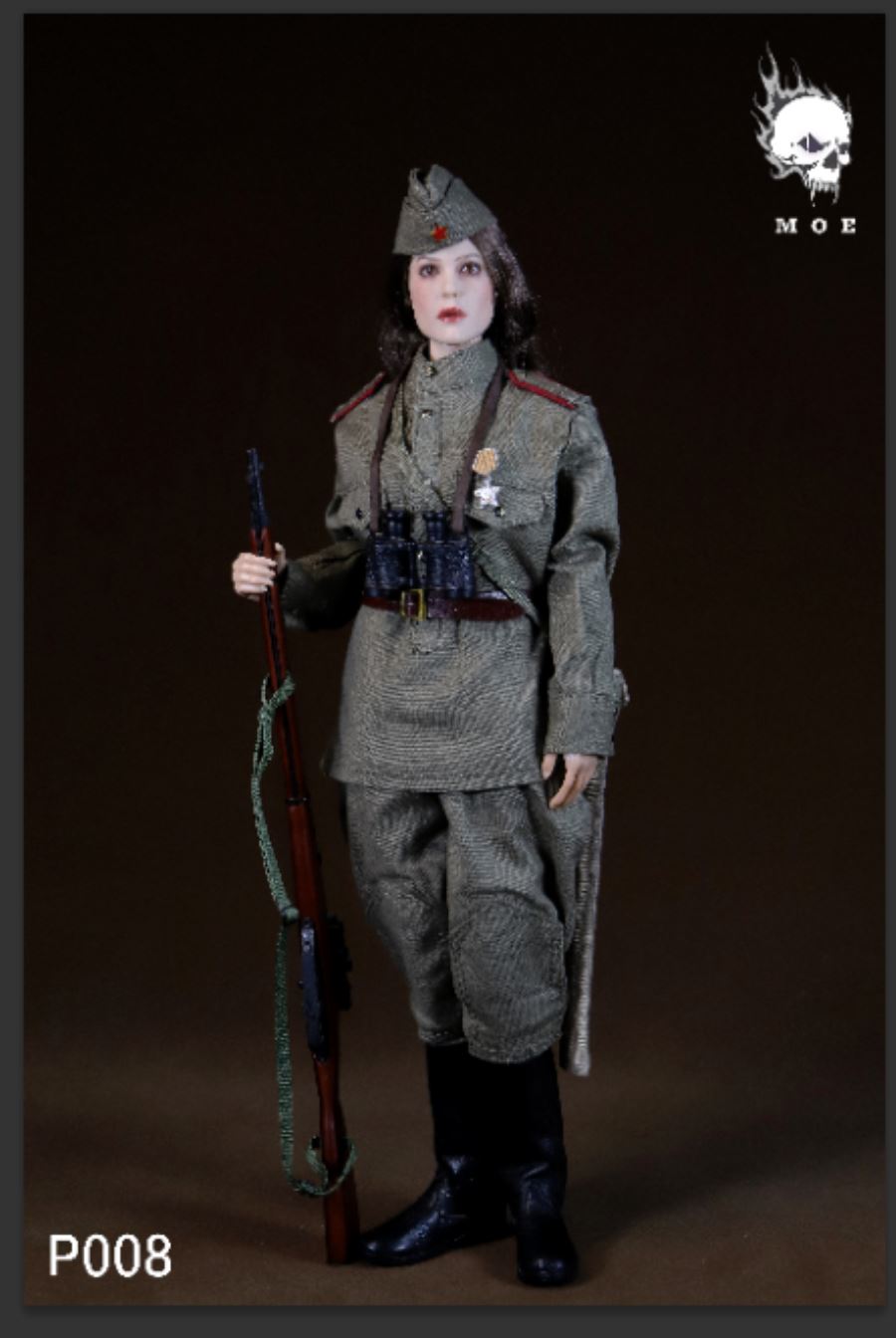 1/6 WW2 WW2 Soviet snow camouflage female sniper suit