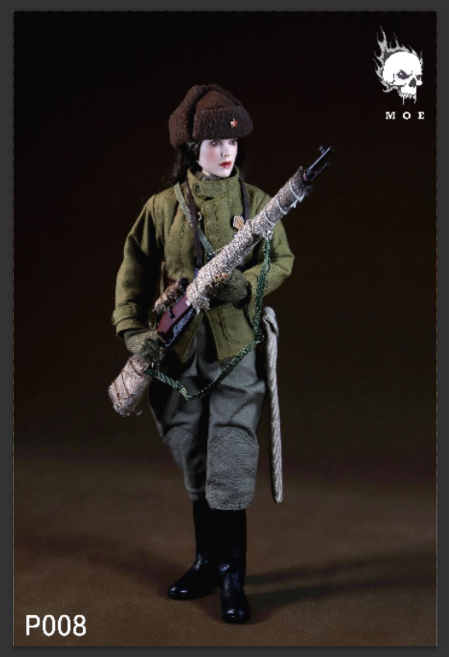 1/6 WW2 WW2 Soviet snow camouflage female sniper suit