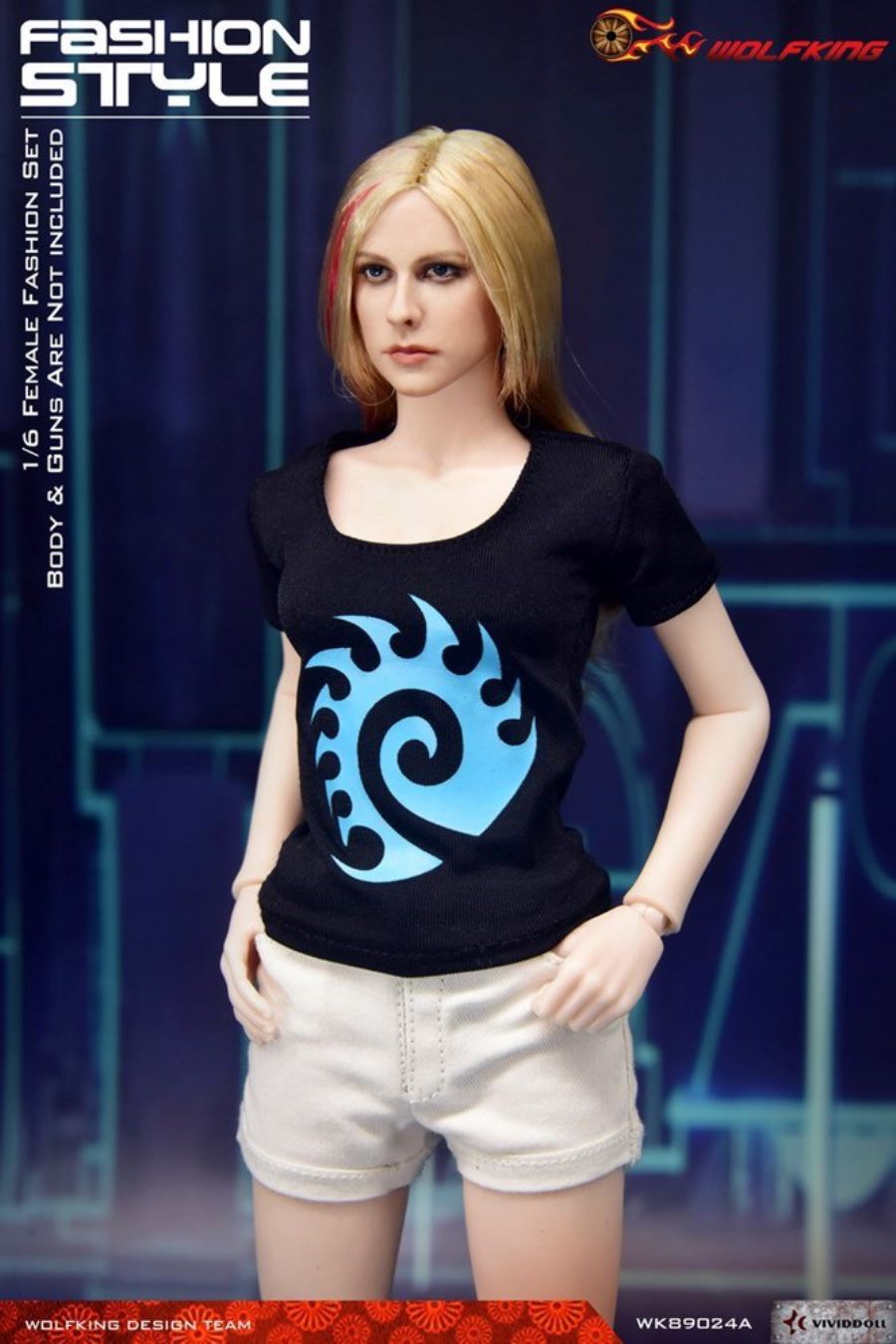 1/6 European and beautiful star head sculpt costume set