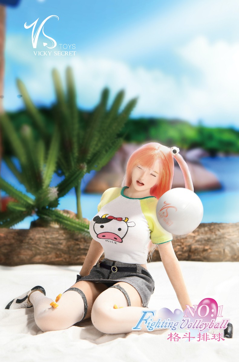 1/6 Fighting Volleyball Series Fruit Ear 19XG66 Full Box Set Double Head Carved Three Shapes
