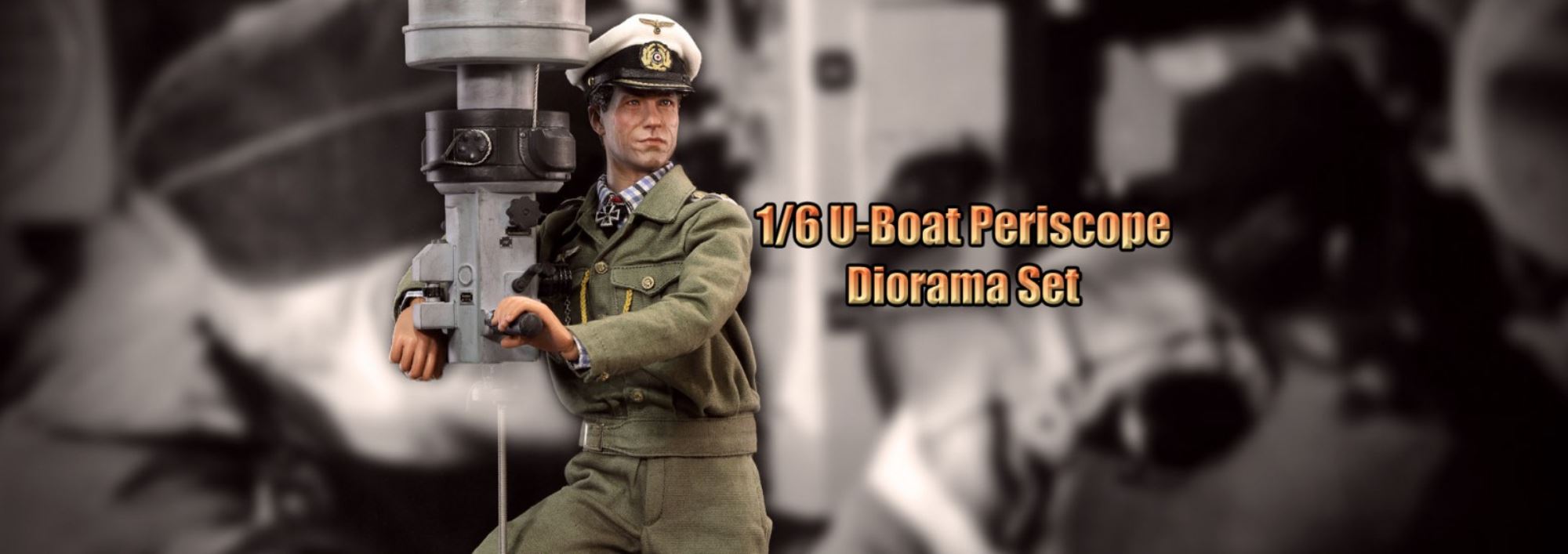 1/6 German U-boat periscope scene set of World War II [with new head sculpture] (#E60058)