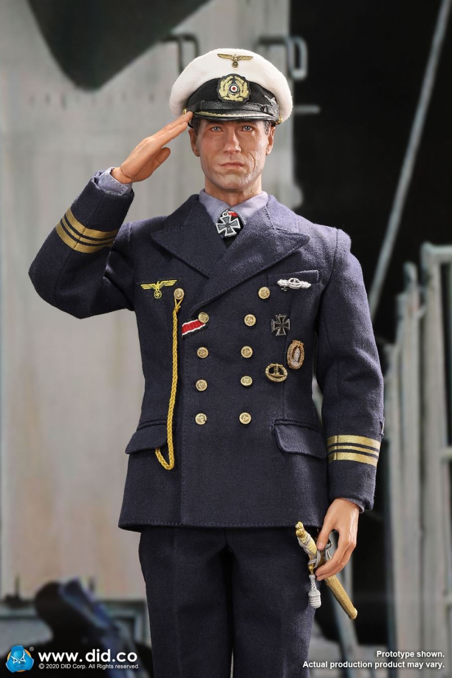 1/6 German U-boat periscope scene set of World War II [with new head sculpture] (#E60058)
