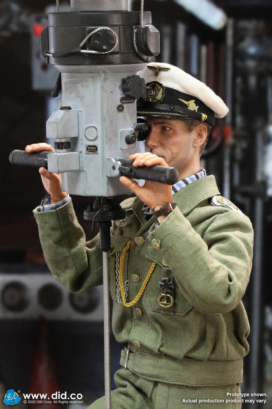 1/6 German U-boat periscope scene set of World War II [with new head sculpture] (#E60058)