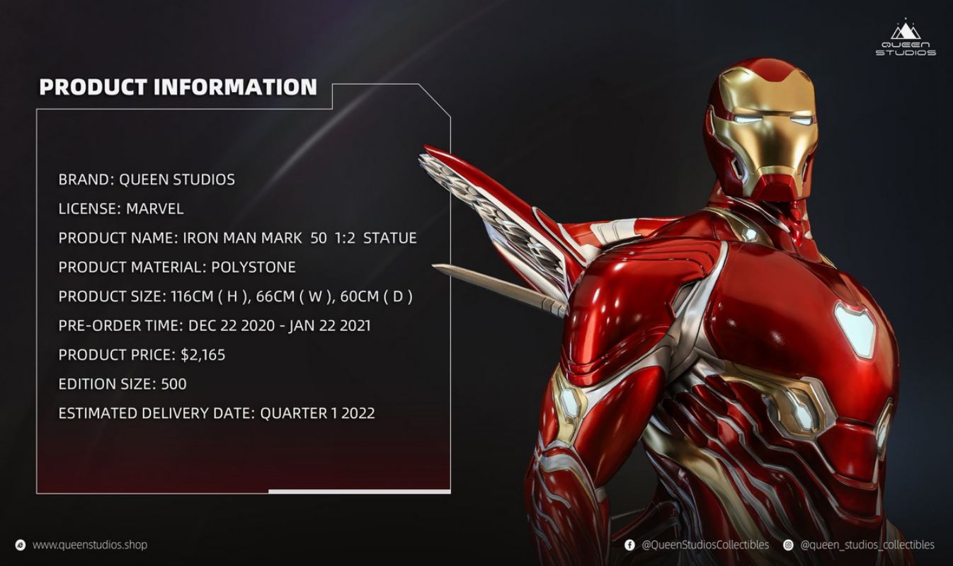 1/2 Avenger 3: Infinite War - Iron Man MARK50 full-length portrait