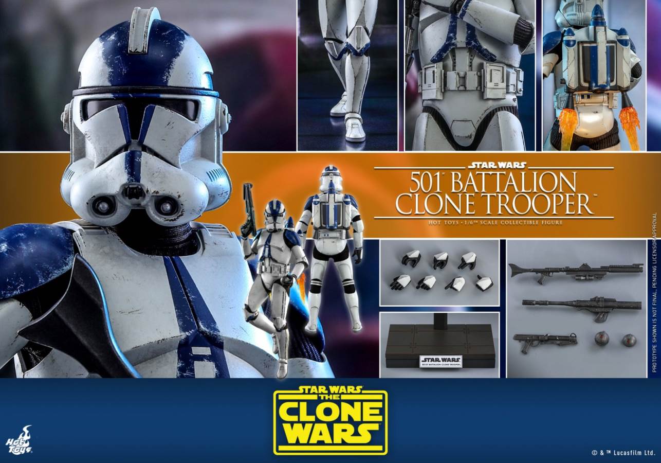 STAR WARS: THE CLONE WARS™ 501ST BATTALION CLONE TROOPER™ (DELUXE VERSION) 1/6TH SCALE COLLECTIBLE FIGURE