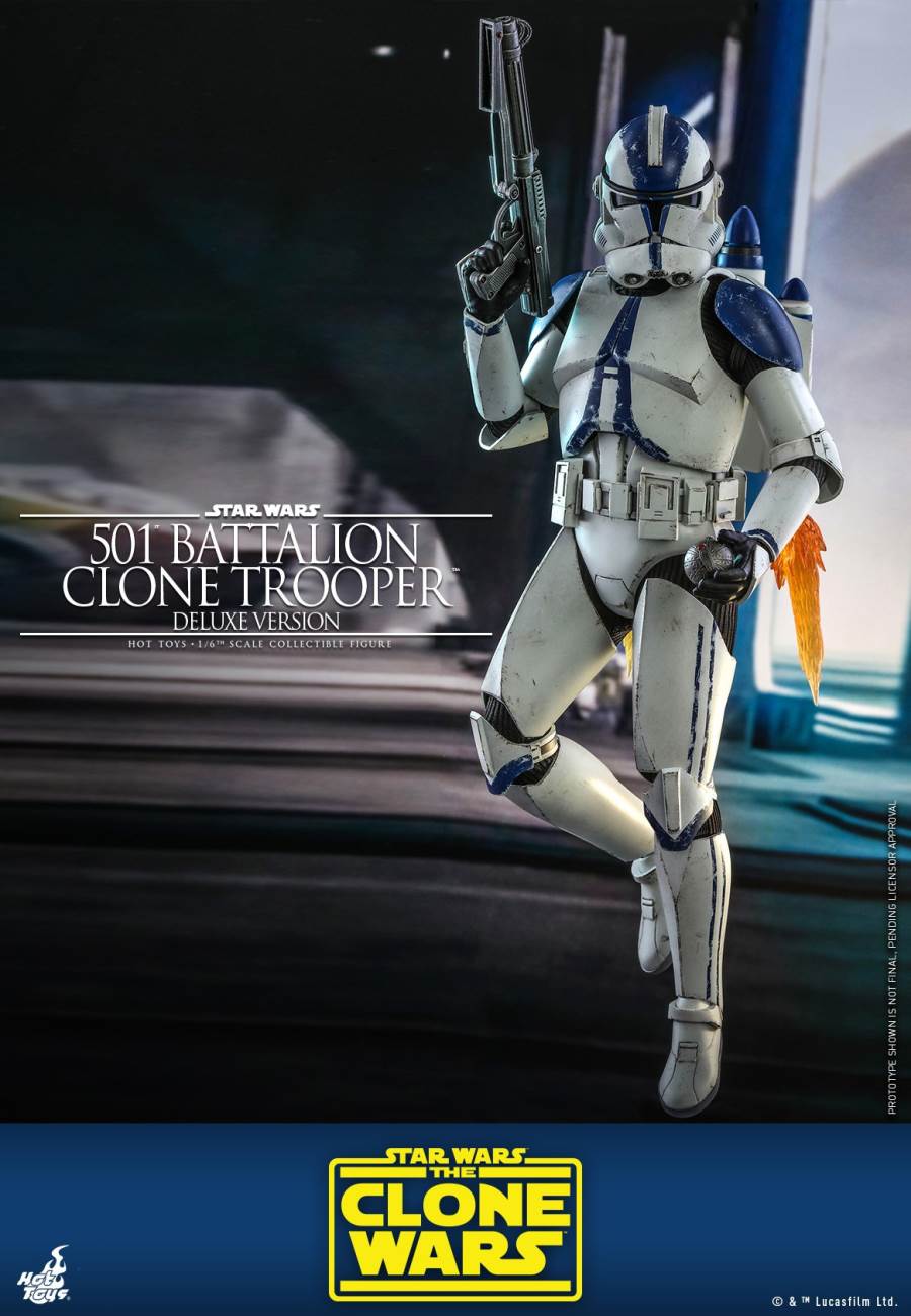 STAR WARS: THE CLONE WARS™ 501ST BATTALION CLONE TROOPER™ (DELUXE VERSION) 1/6TH SCALE COLLECTIBLE FIGURE