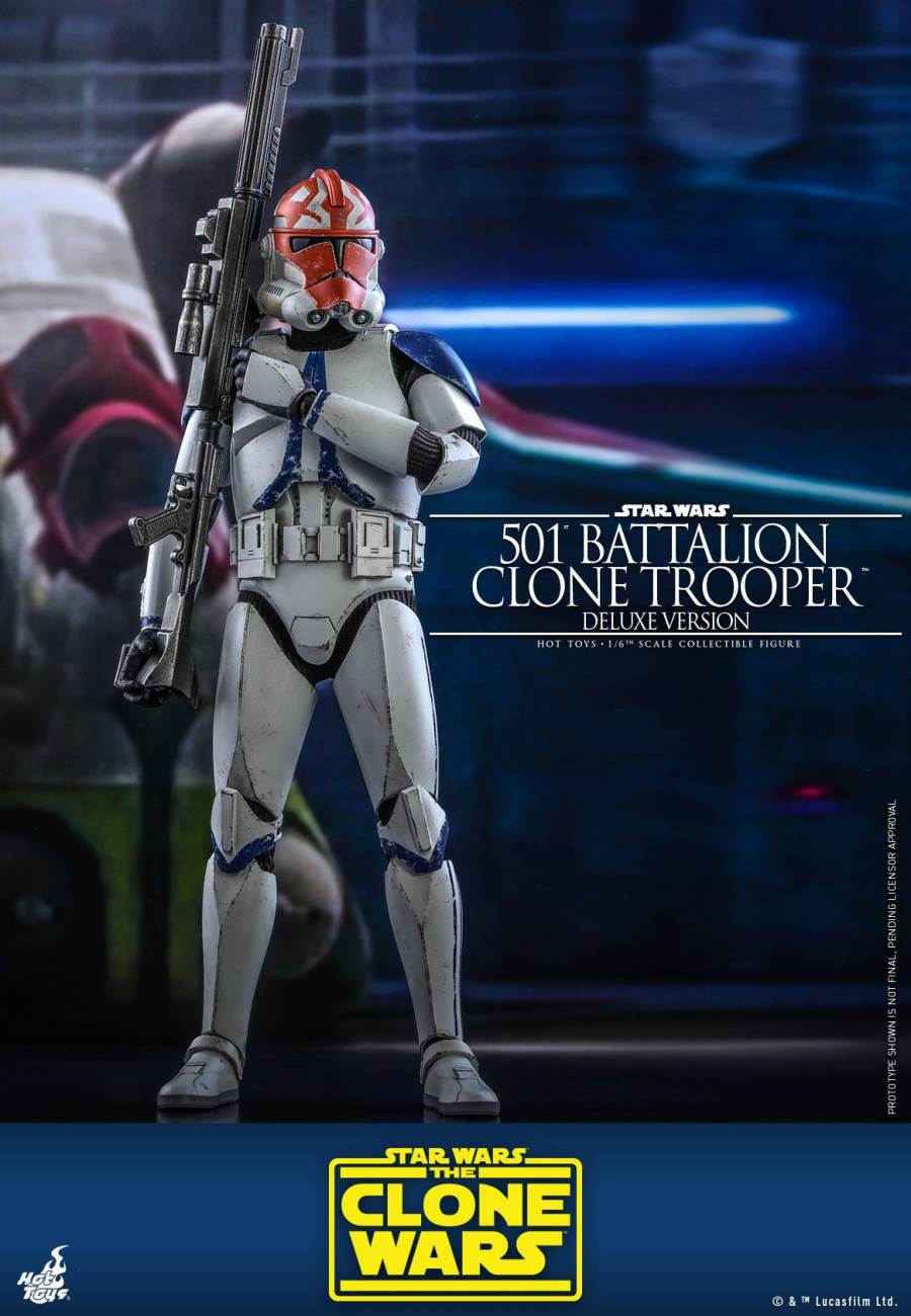 STAR WARS: THE CLONE WARS™ 501ST BATTALION CLONE TROOPER™ (DELUXE VERSION) 1/6TH SCALE COLLECTIBLE FIGURE