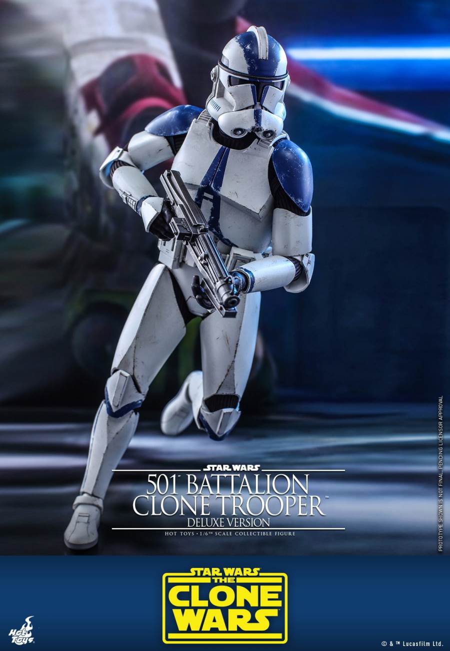 STAR WARS: THE CLONE WARS™ 501ST BATTALION CLONE TROOPER™ (DELUXE VERSION) 1/6TH SCALE COLLECTIBLE FIGURE