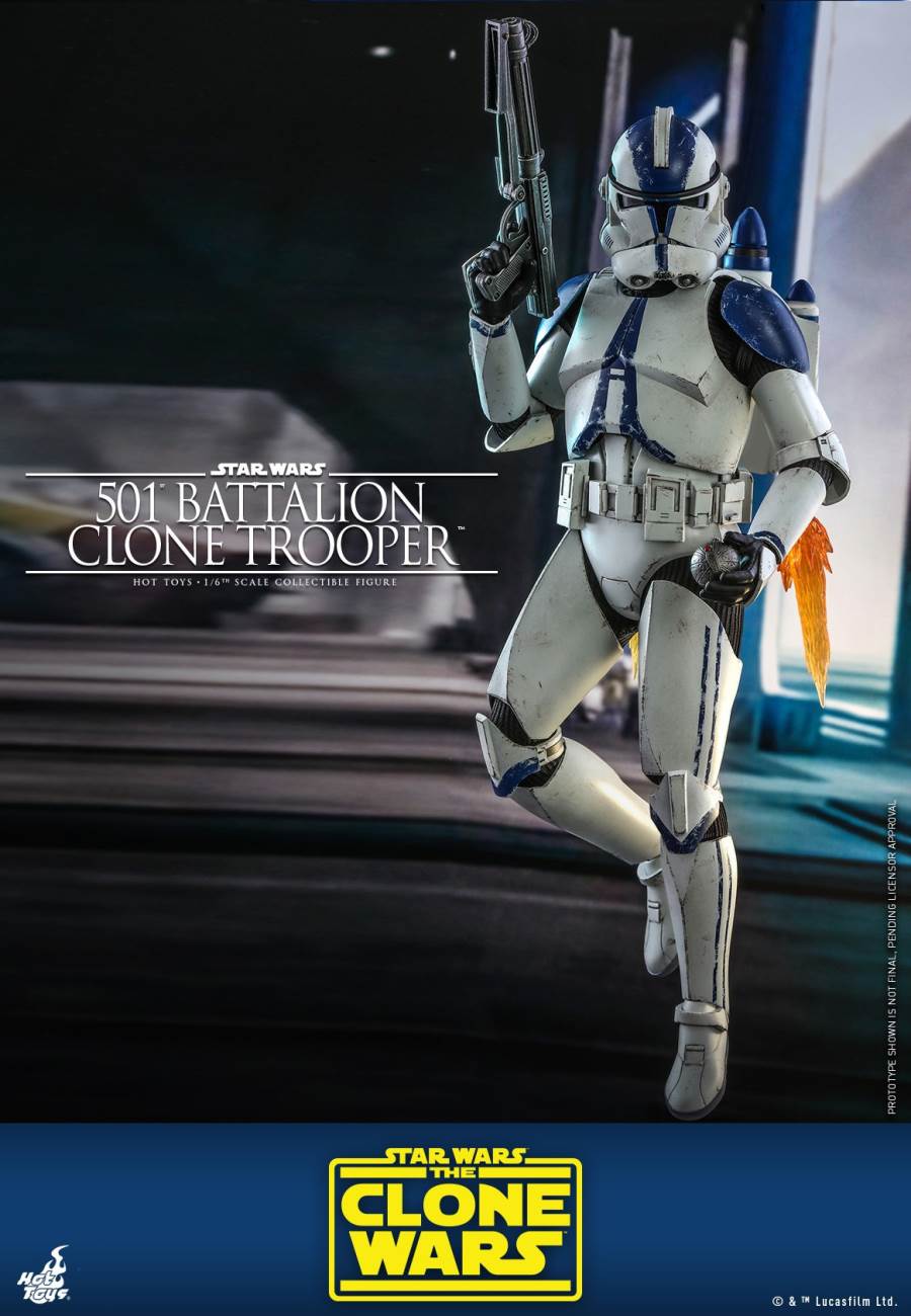 STAR WARS: THE CLONE WARS™ 501ST BATTALION CLONE TROOPER™ (DELUXE VERSION) 1/6TH SCALE COLLECTIBLE FIGURE