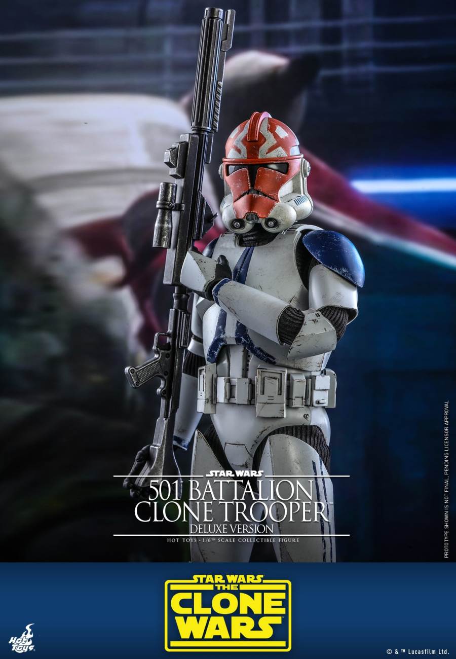 STAR WARS: THE CLONE WARS™ 501ST BATTALION CLONE TROOPER™ (DELUXE VERSION) 1/6TH SCALE COLLECTIBLE FIGURE