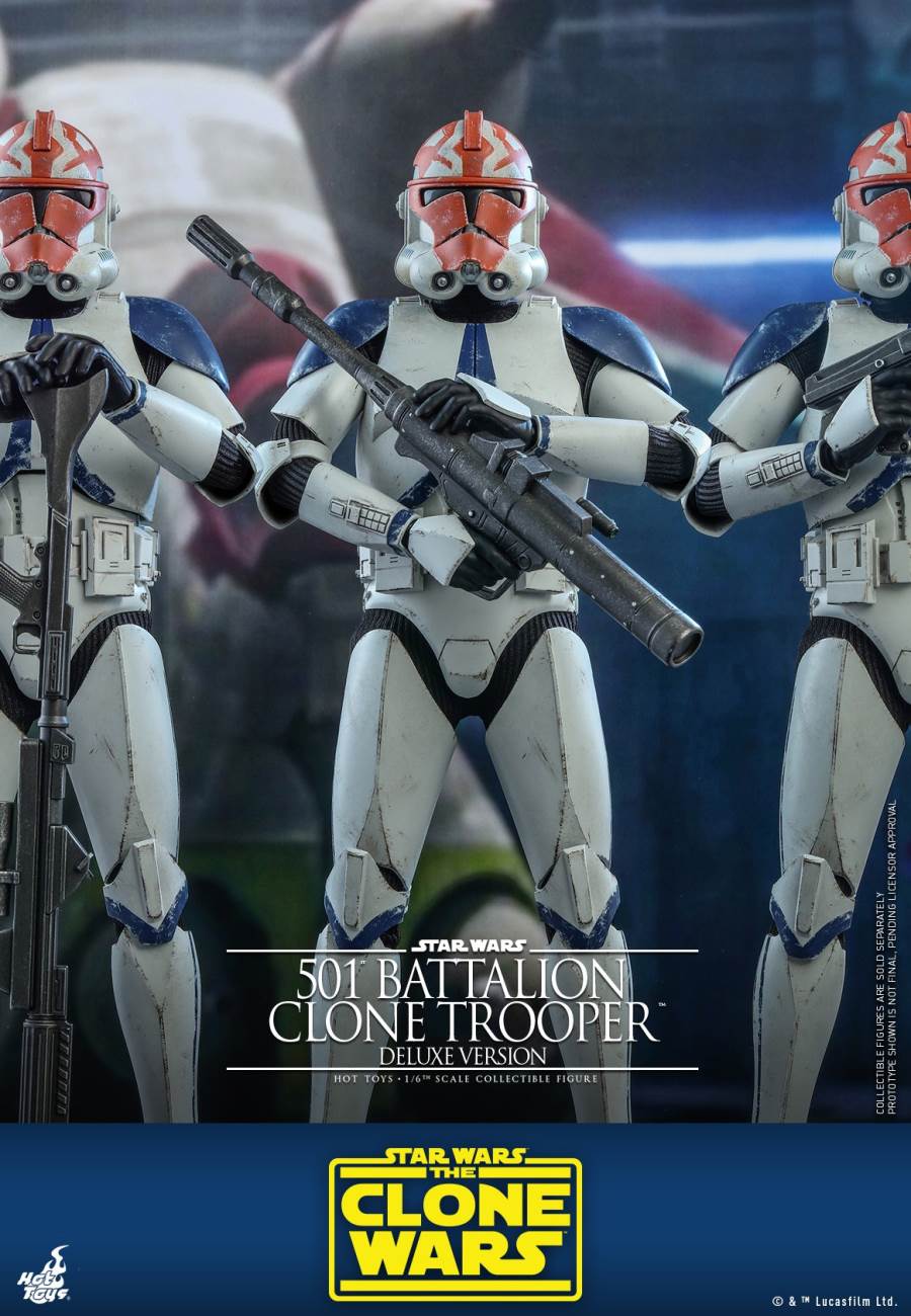 STAR WARS: THE CLONE WARS™ 501ST BATTALION CLONE TROOPER™ (DELUXE VERSION) 1/6TH SCALE COLLECTIBLE FIGURE