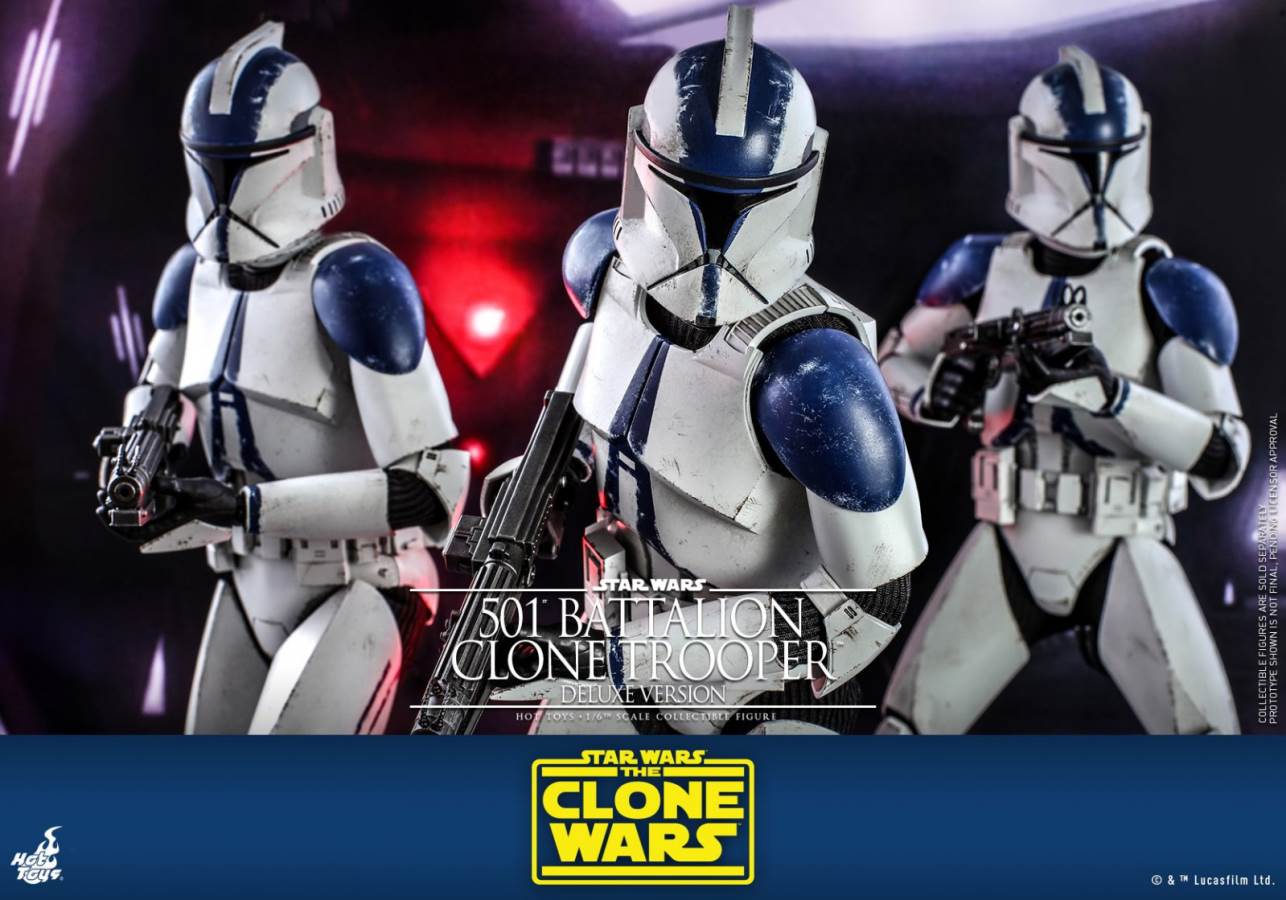 STAR WARS: THE CLONE WARS™ 501ST BATTALION CLONE TROOPER™ (DELUXE VERSION) 1/6TH SCALE COLLECTIBLE FIGURE