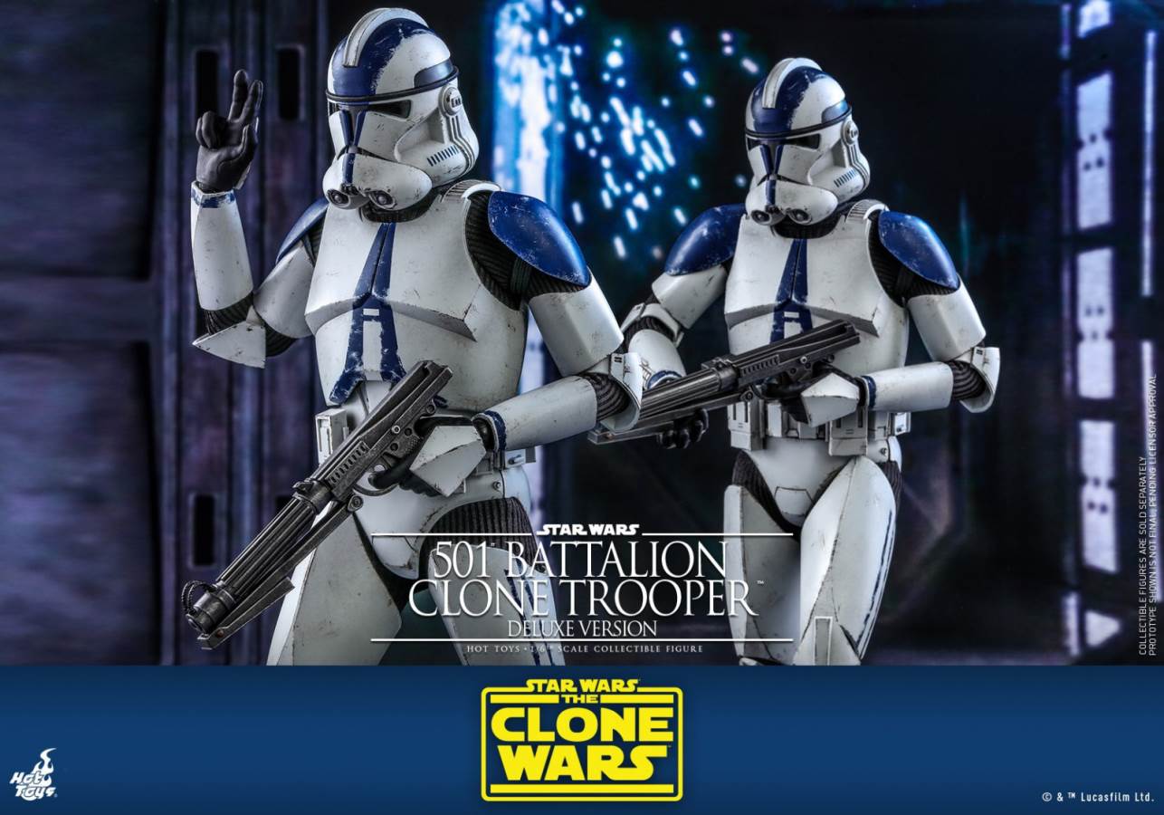 STAR WARS: THE CLONE WARS™ 501ST BATTALION CLONE TROOPER™ (DELUXE VERSION) 1/6TH SCALE COLLECTIBLE FIGURE