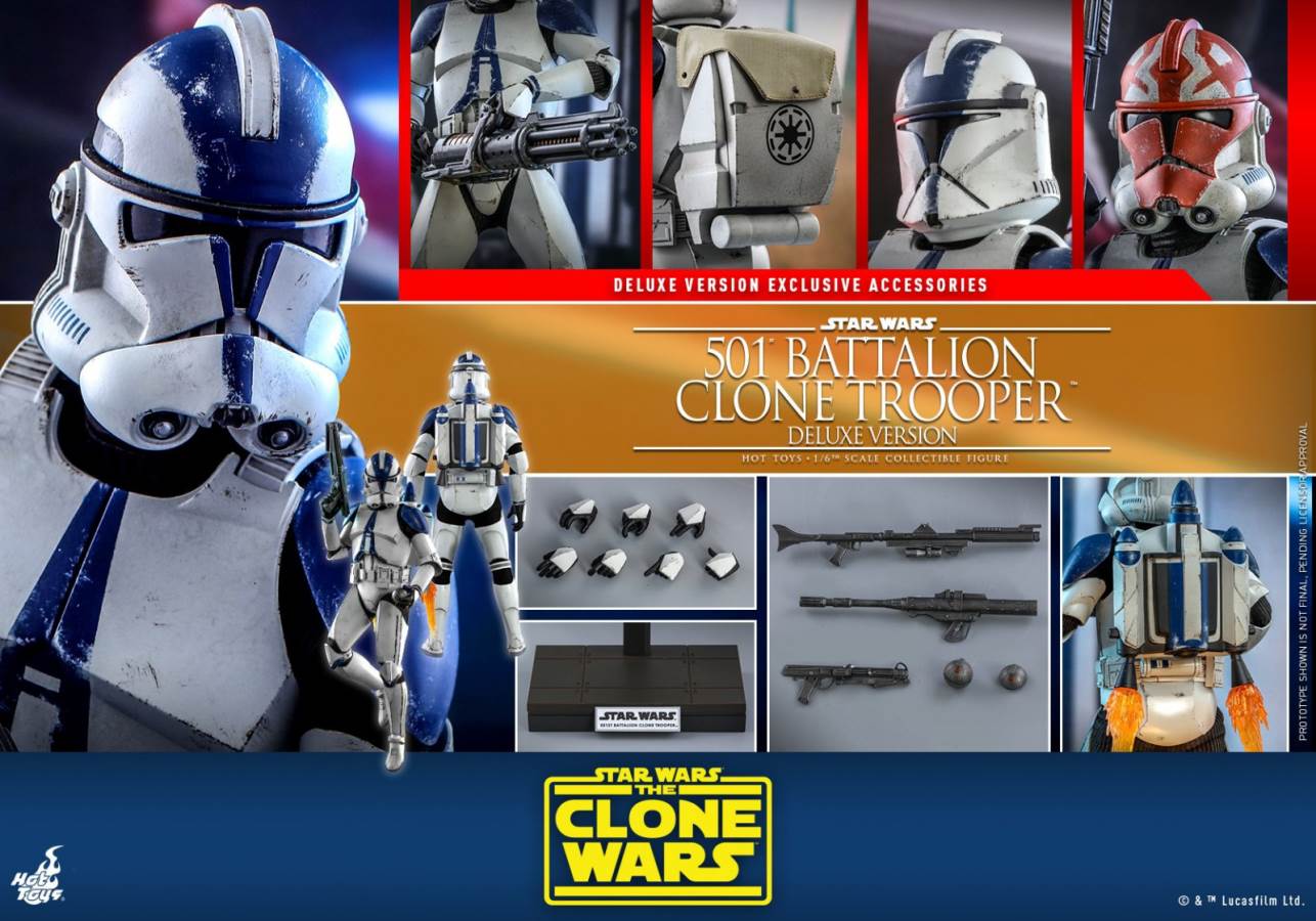 STAR WARS: THE CLONE WARS™ 501ST BATTALION CLONE TROOPER™ (DELUXE VERSION) 1/6TH SCALE COLLECTIBLE FIGURE