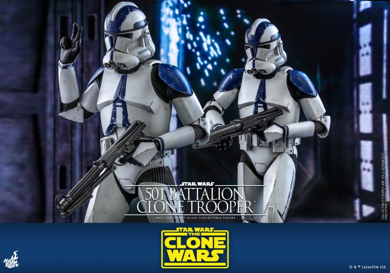 STAR WARS: THE CLONE WARS™ 501ST BATTALION CLONE TROOPER™ (DELUXE VERSION) 1/6TH SCALE COLLECTIBLE FIGURE