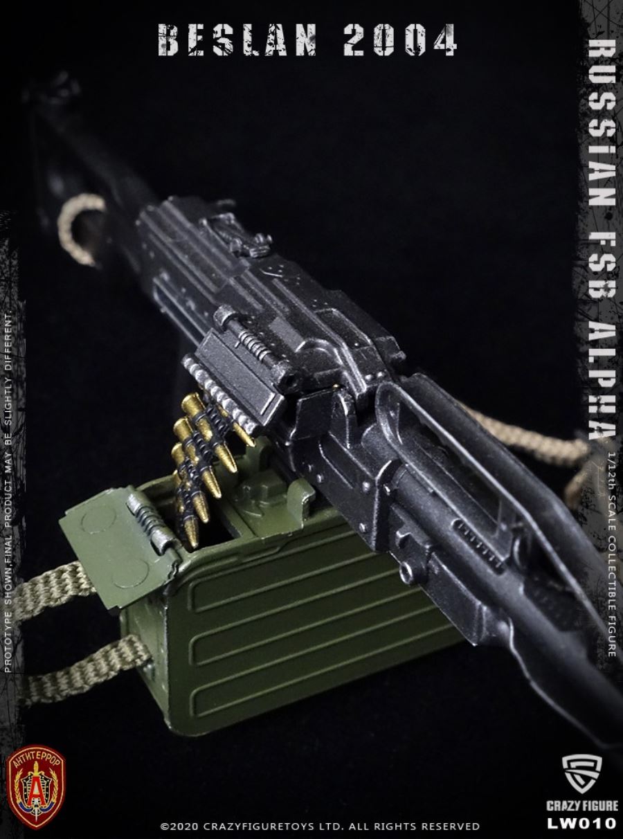 1/12  Russian alpha special forces machine gunner (LW010)