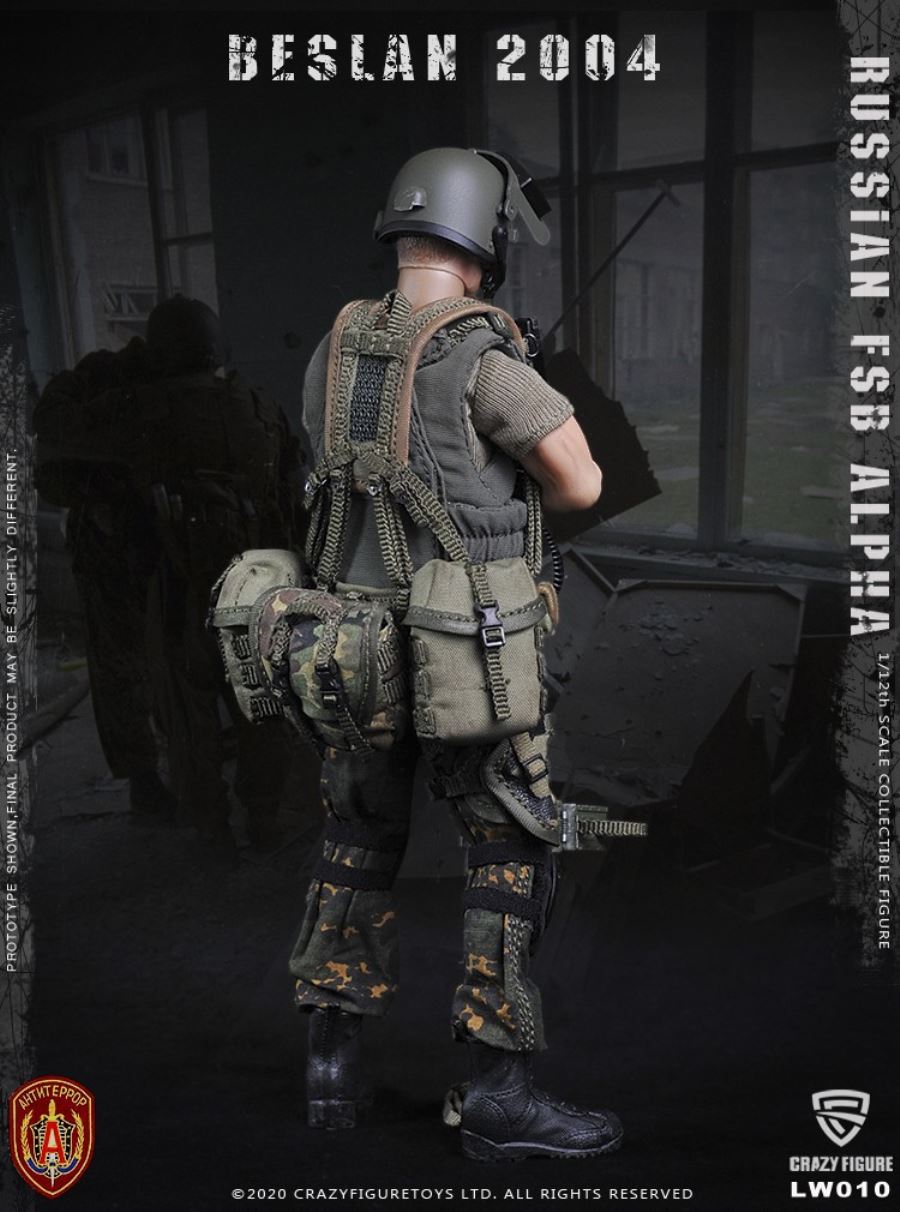 1/12  Russian alpha special forces machine gunner (LW010)