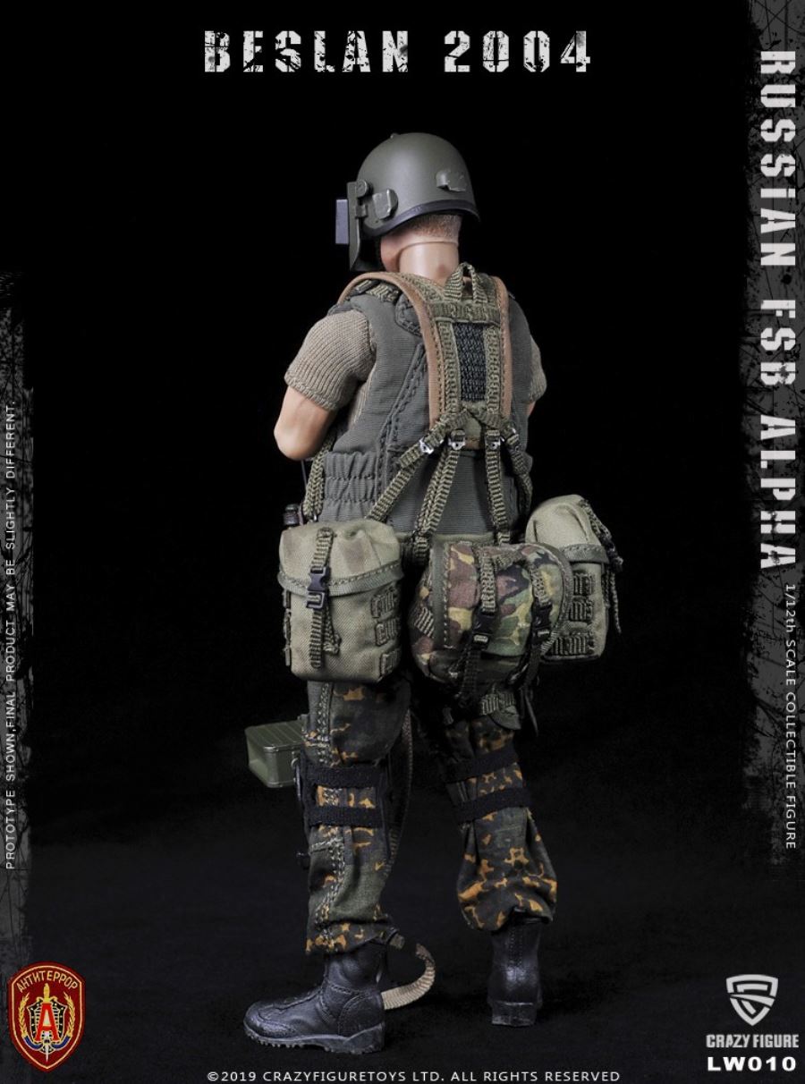 1/12  Russian alpha special forces machine gunner (LW010)