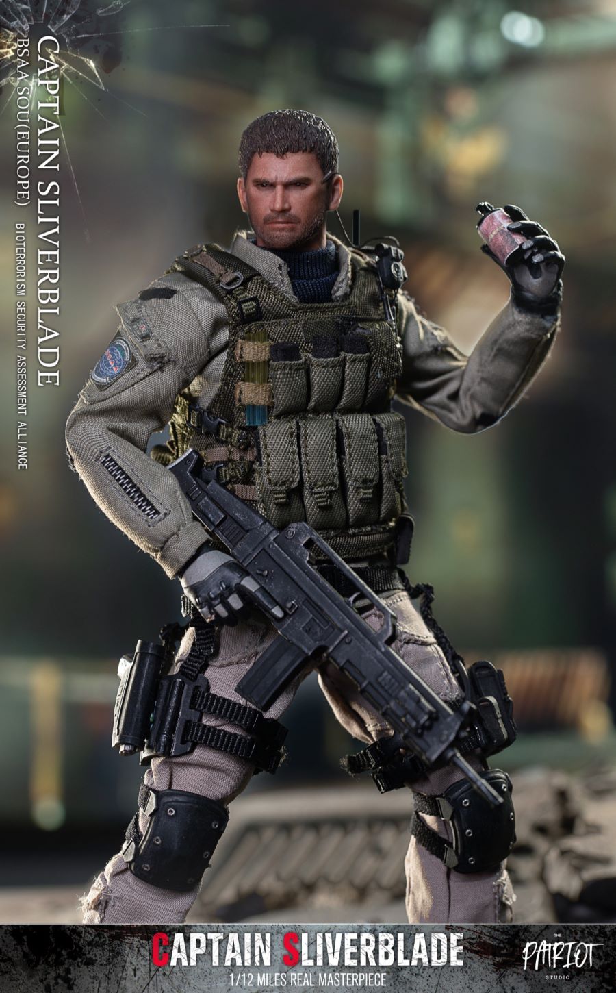 BSAA European Special Operations Group-Captain Silver Blade 1/12