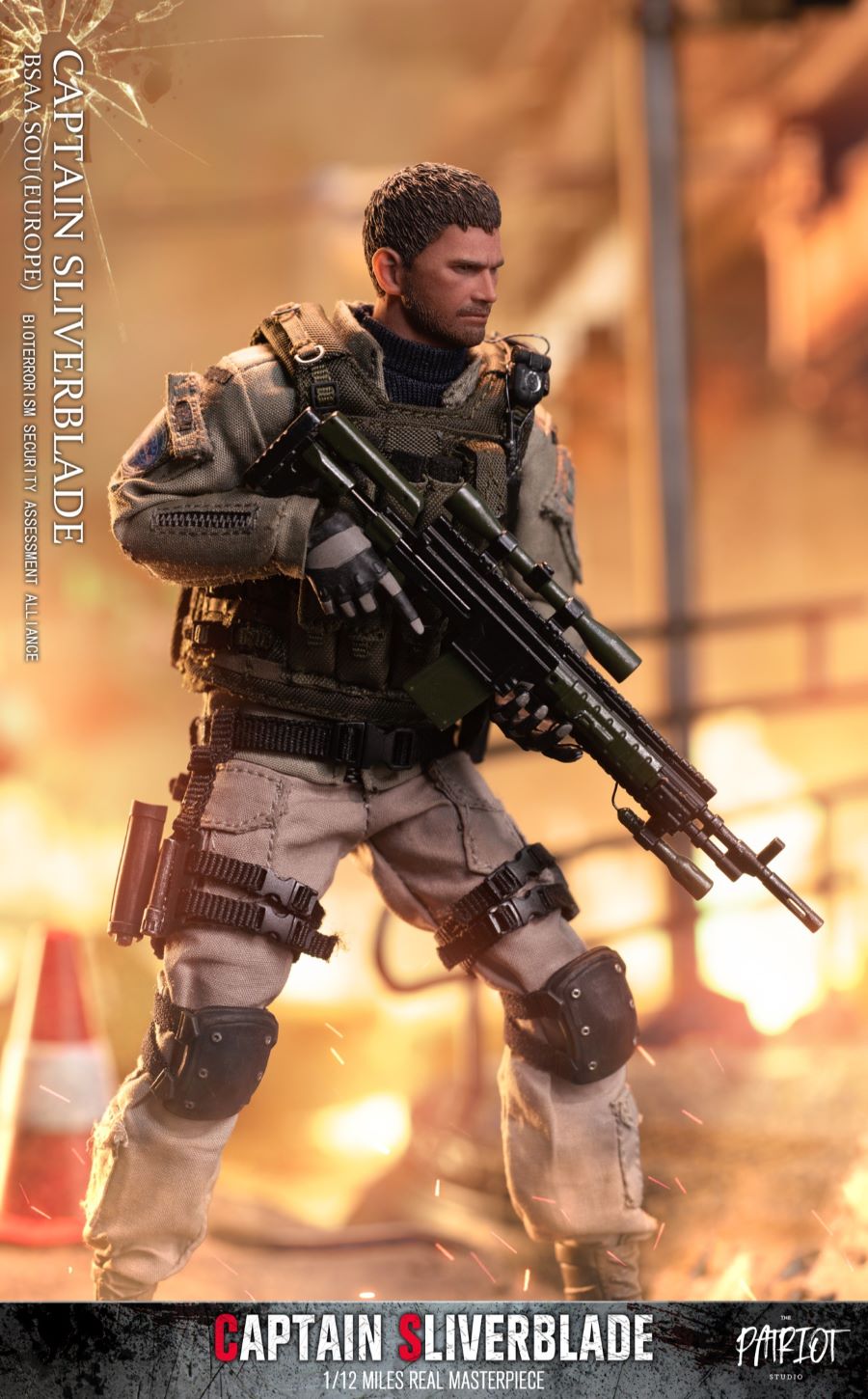 BSAA European Special Operations Group-Captain Silver Blade 1/12