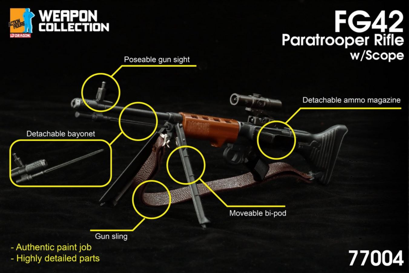 1/6 Weapon Card Series-FG42 Paratrooper Rifle Sight Edition & Scope Edition