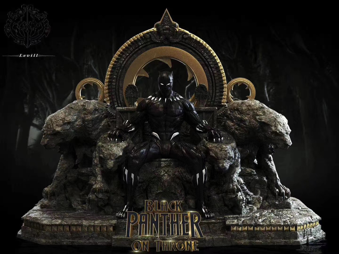 Black Panther on Throne