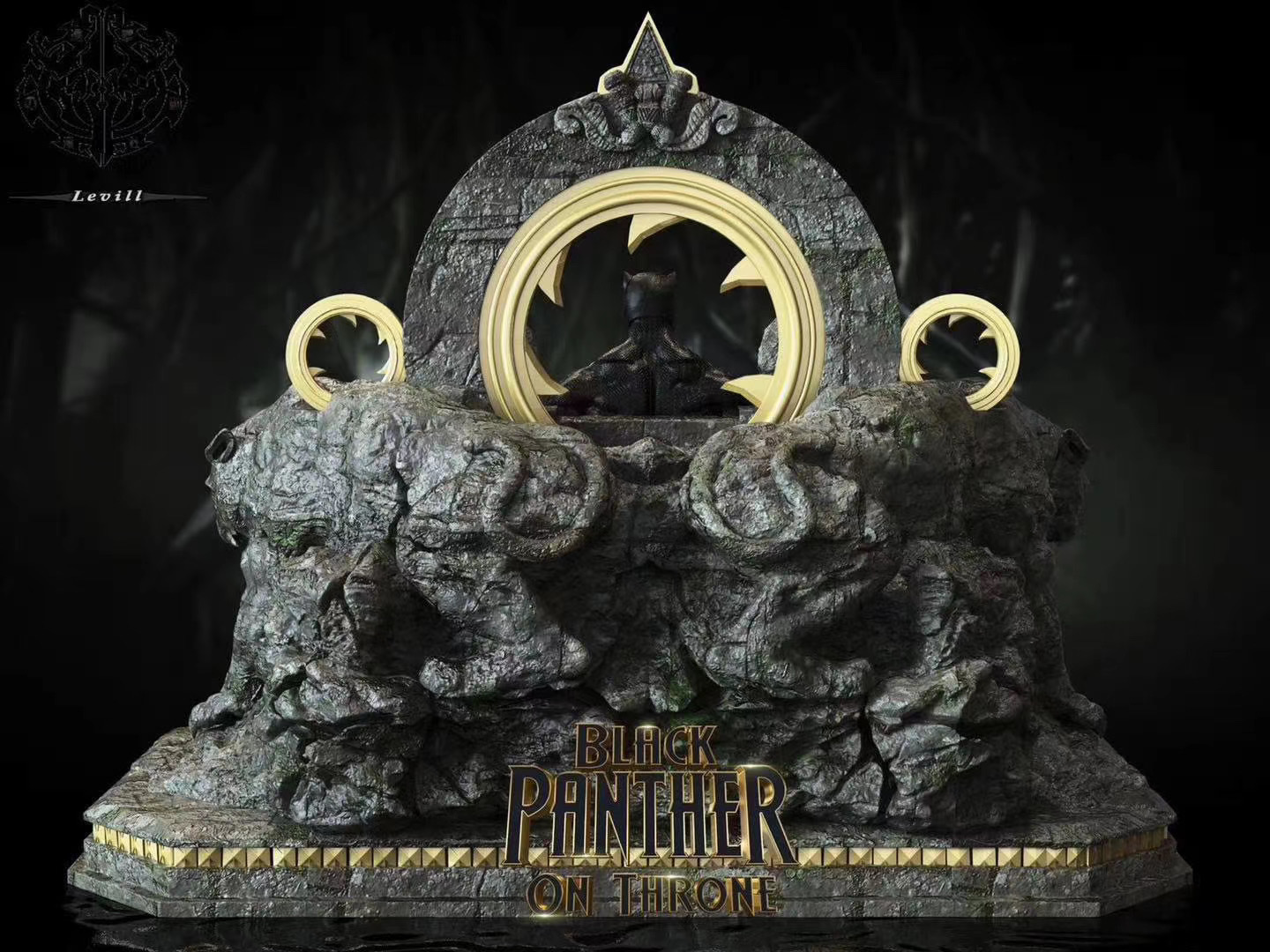 Black Panther on Throne