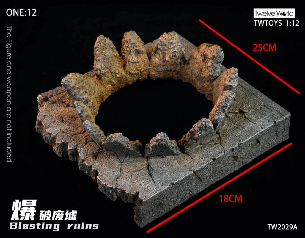 Blasting ruins scene platform