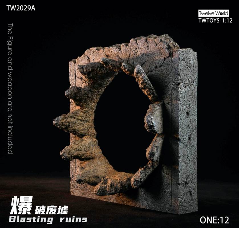 Blasting ruins scene platform