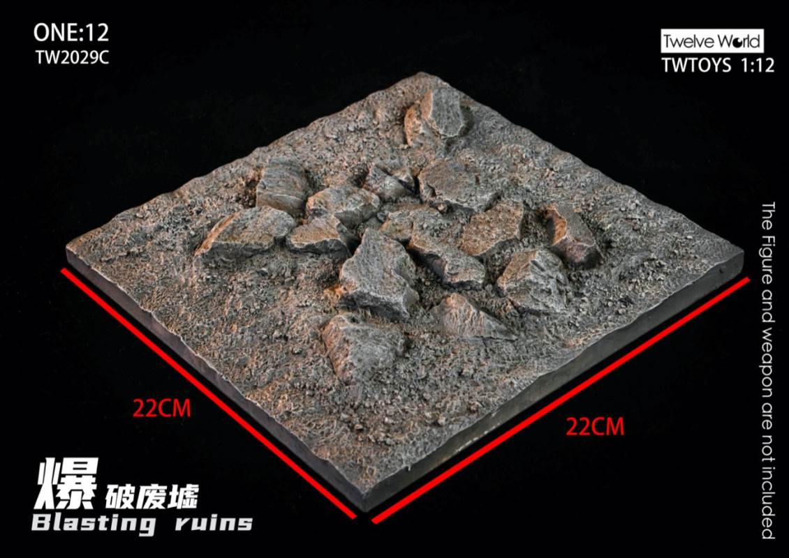 Blasting ruins scene platform