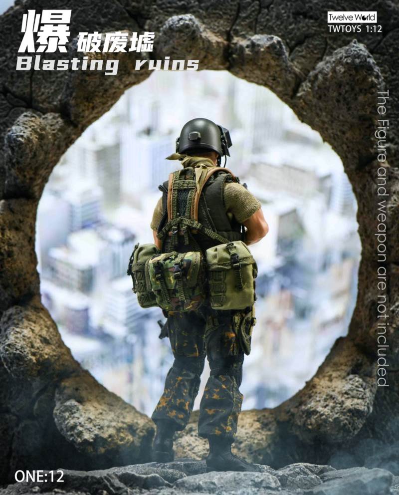 Blasting ruins scene platform