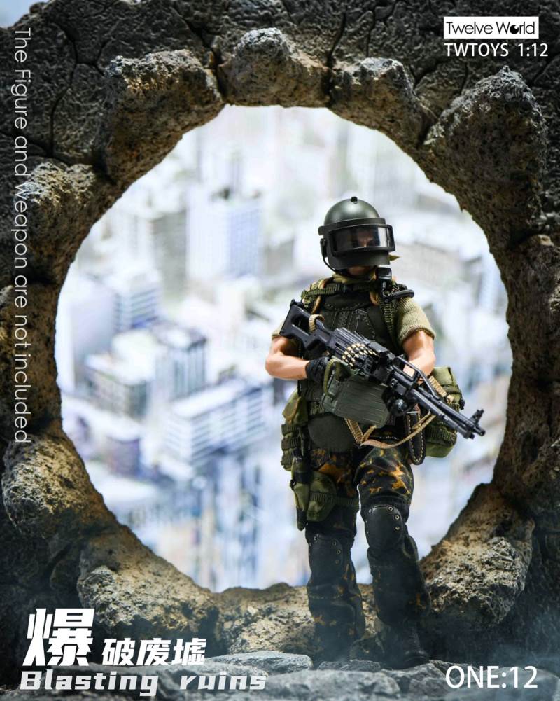 Blasting ruins scene platform