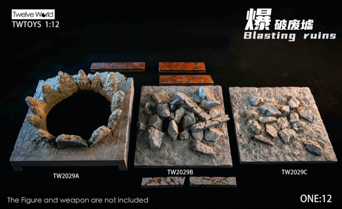 Blasting ruins scene platform