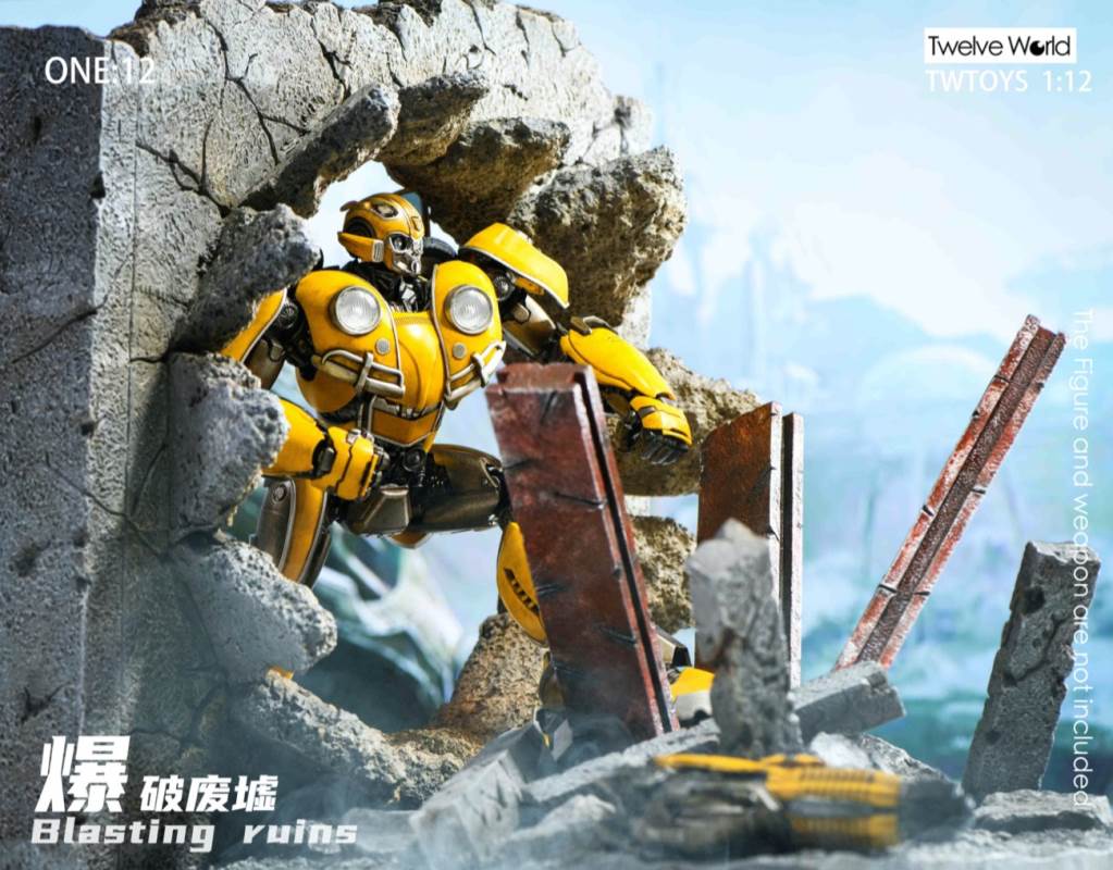 Blasting ruins scene platform