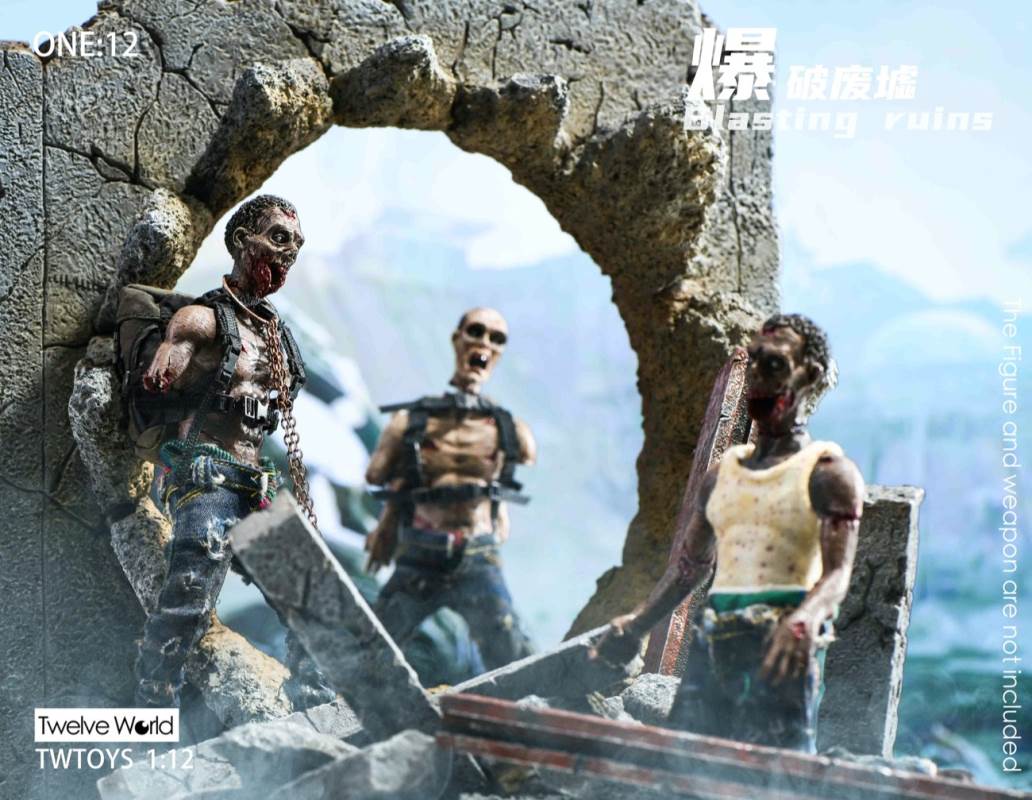 Blasting ruins scene platform