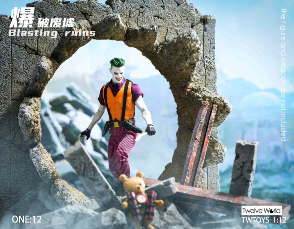 Blasting ruins scene platform