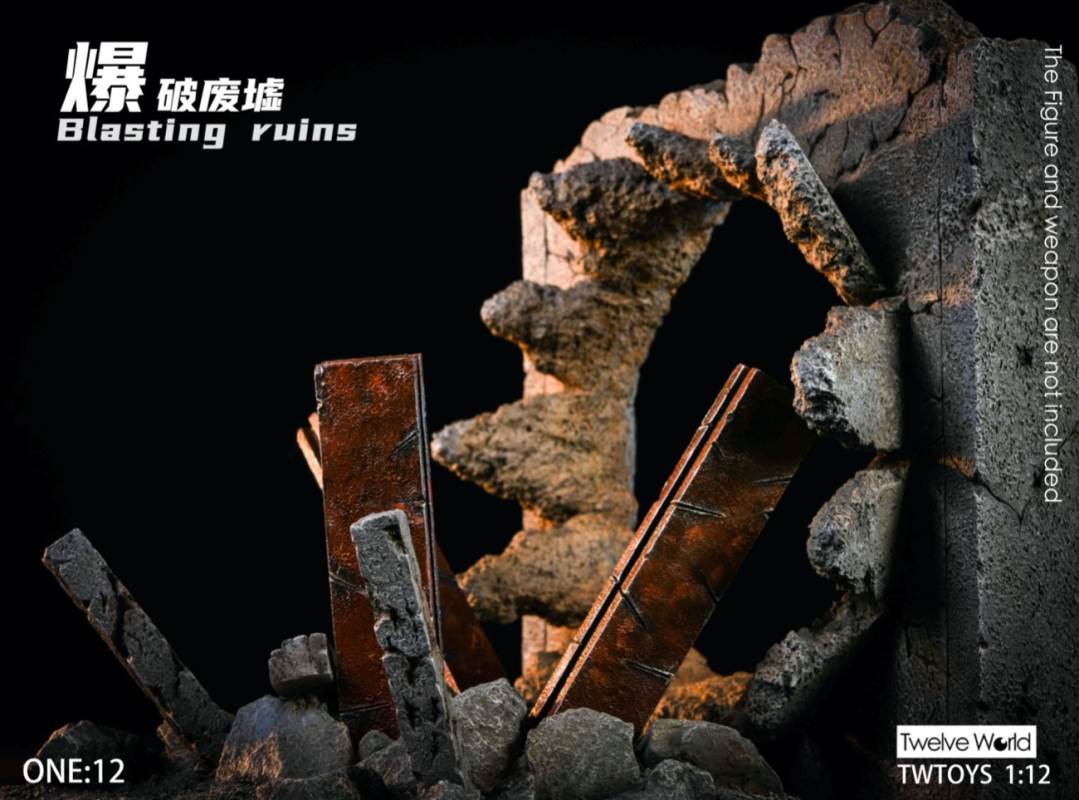 Blasting ruins scene platform