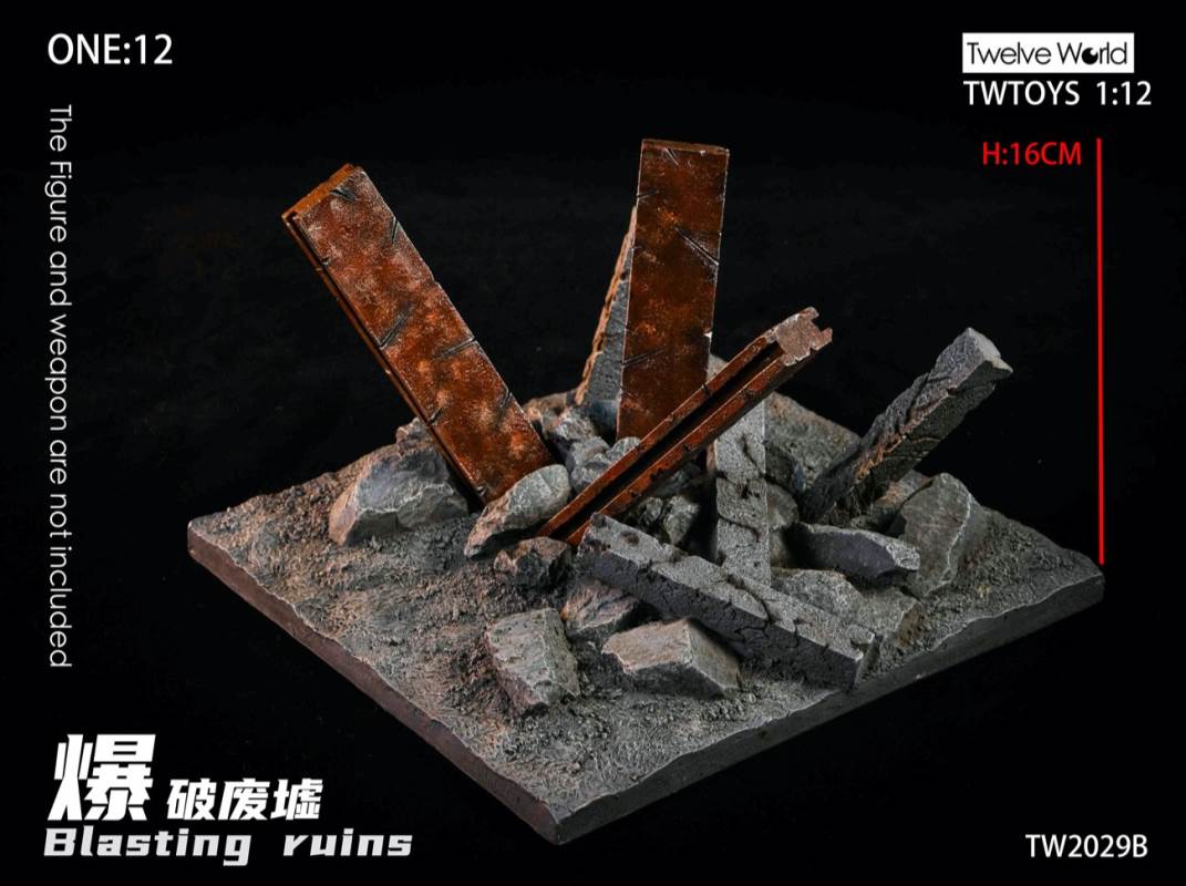 Blasting ruins scene platform