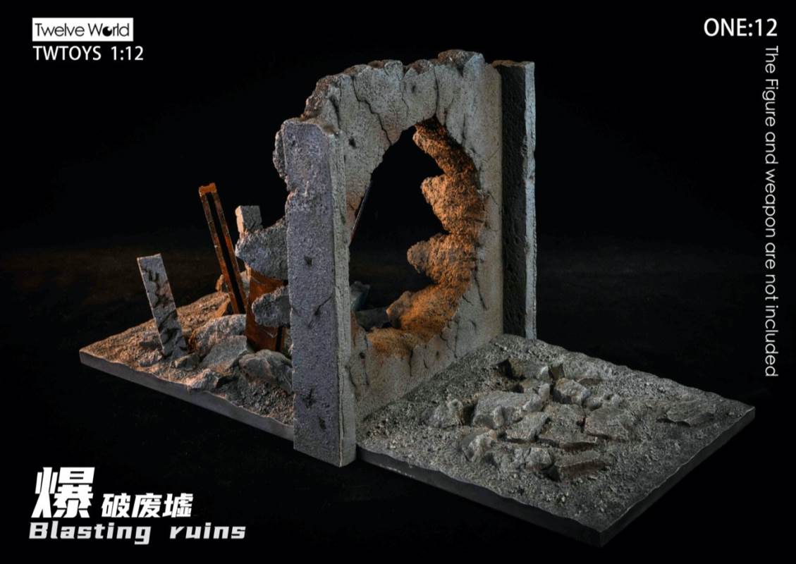 Blasting ruins scene platform