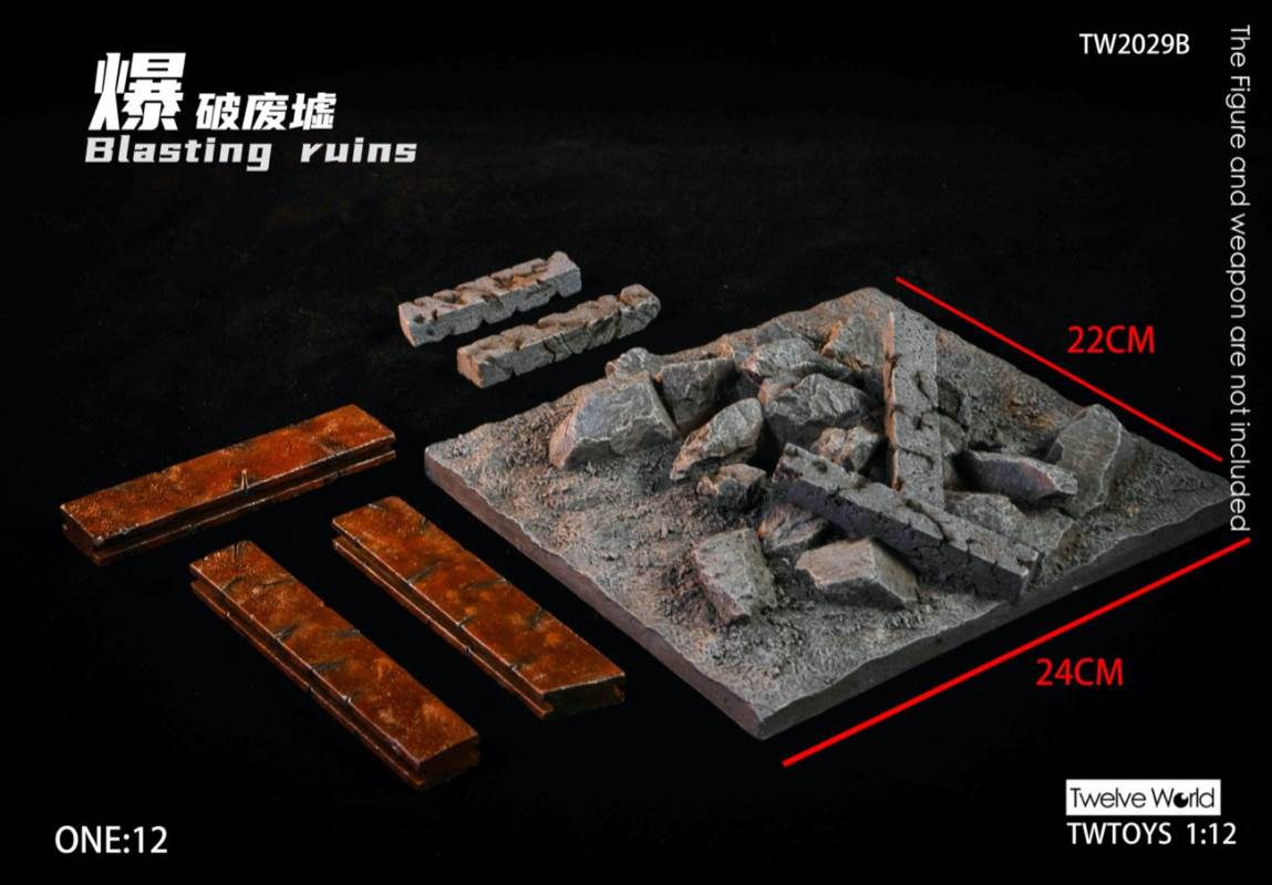 Blasting ruins scene platform