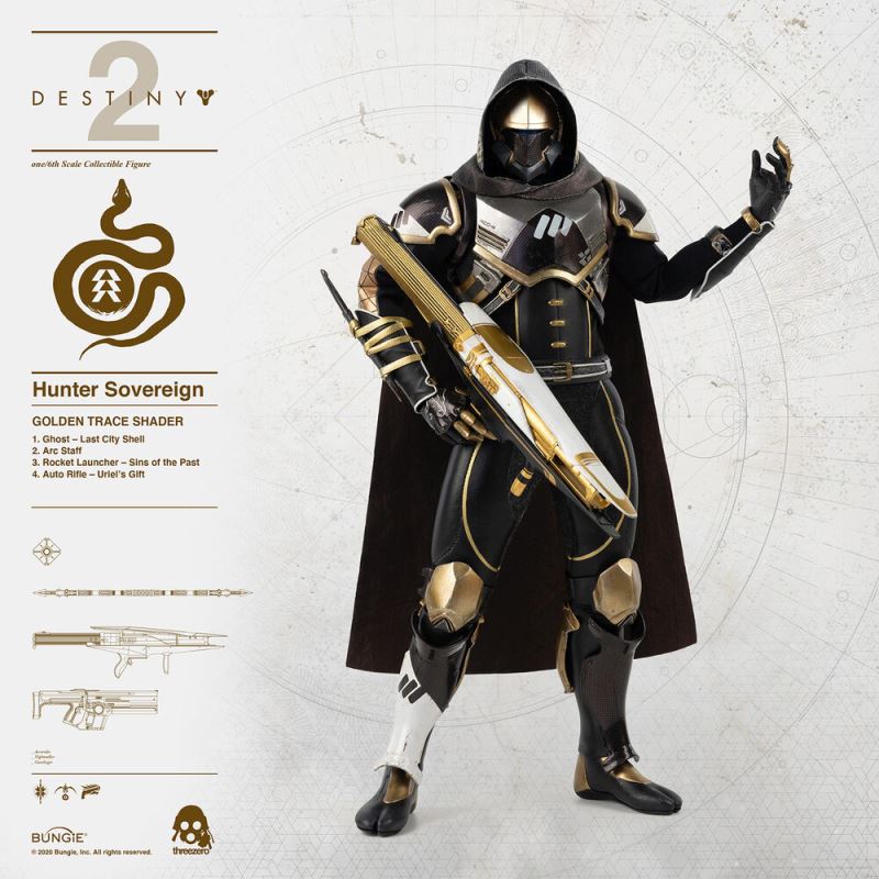 Destiny 2 - Hunter Monarch Equipment Golden Trajectory / Shader