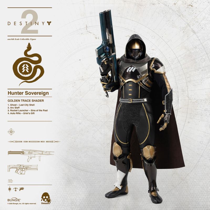Destiny 2 - Hunter Monarch Equipment Golden Trajectory / Shader